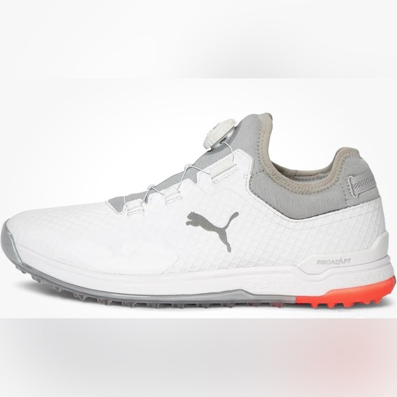 Puma Proadapt Alphacat Disc Men’s Golf Shoes-White/High Rise-Size 10 NIB⛳️ - Picture 1 of 9